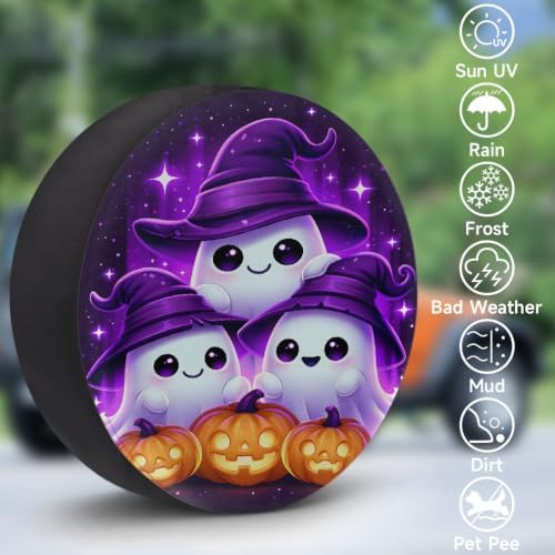 Halloween Spare Tire Cover Waterproof Dust-Proof Spare Wheel Covers - Image 3