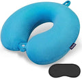 Travel Neck Pillow U-Shaped Memory Foam Airplane Pillow Lake Blue by Gosider