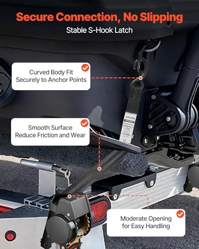 VEVOR Wheel Chock Tie-Down Kit, Fixed Trailer Tie Down Strap, Car Tie Down Kit - Image 5