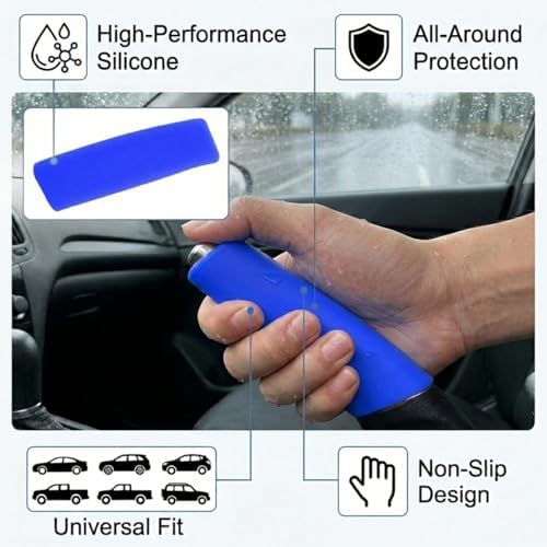 Car Handbrake Cover, Anti-Slip Silicone Automotive Handle Grip Protector - Image 3