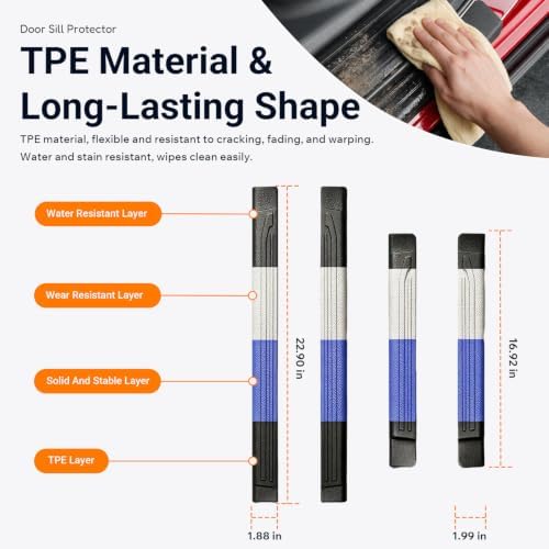 powoq 4PCS Door Sill Protector Compatible - Image 6