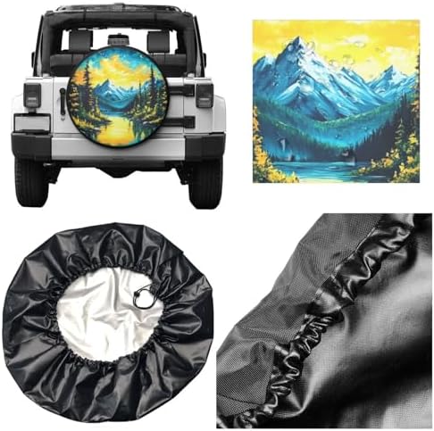 Forest Mountains Blue Lake Spare Tire Cover - Image 3