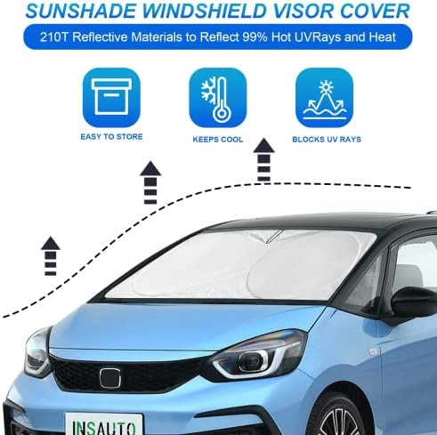 Windshield Sun Shade for Honda Fit 2007-2020 2021 2022 2023 2024 Sunshade - Image 2