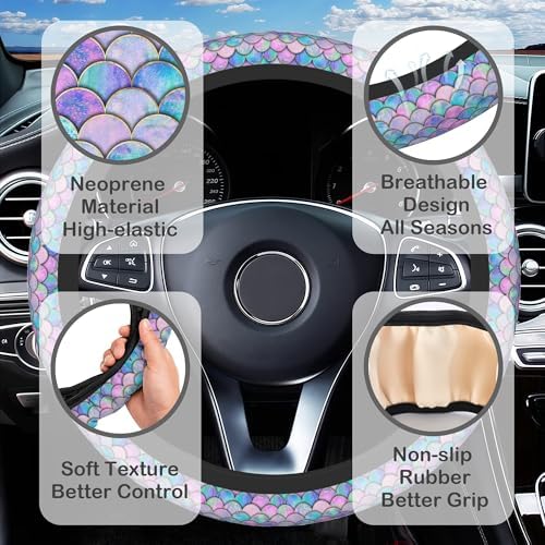 Mermaid Scales Steering Wheel Cover - Image 3