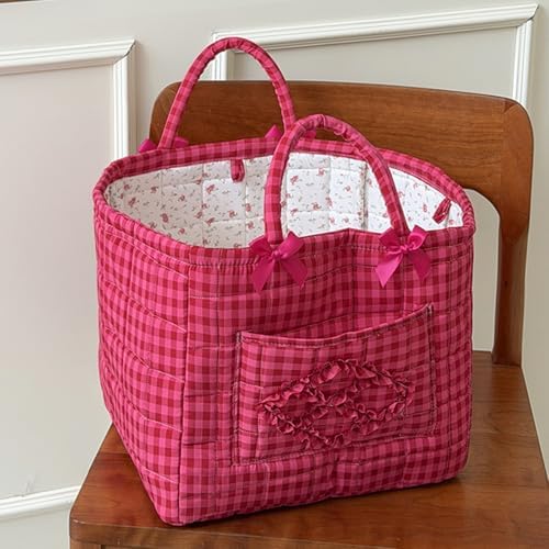 Storage Basket Boho Fabric Large Collapsible Floral Laundry Nursery Hamper - Image 3
