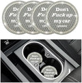 4 PCS Bling Car Cup Coaster, 2.75 Inch Anti-Slip Cup Holder Insert Coasters by Sylvil