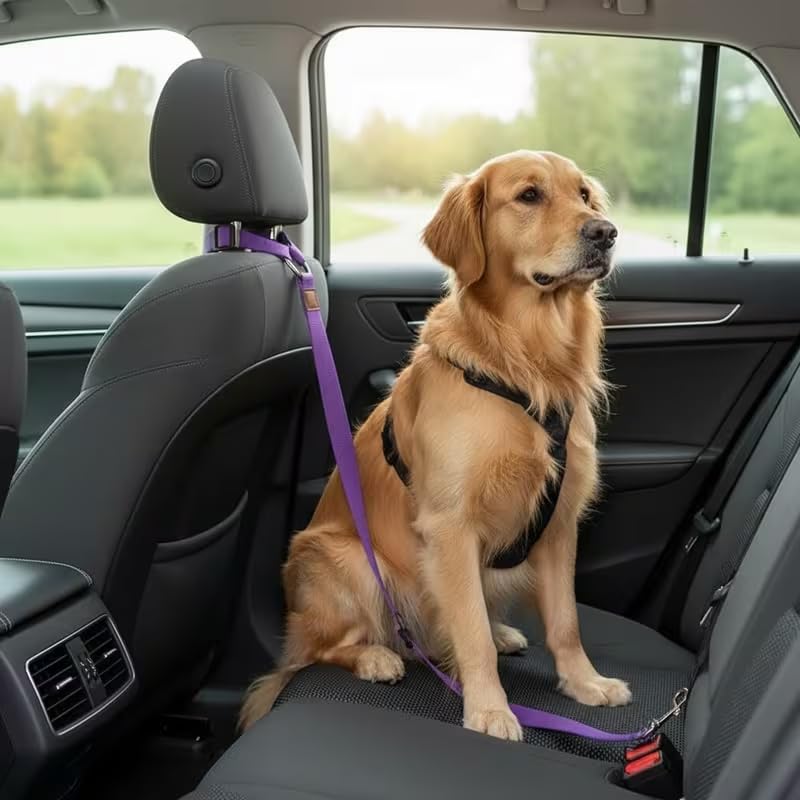 Pet Dog Cat Seat Belts Adjustable Safety Leads Vehicle Seatbelt Harness Car - Image 6