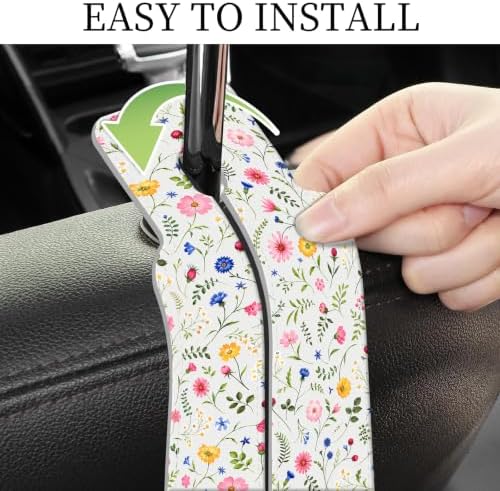 PU Leather Car Seat Hook, Storage Headrest Hanger, Cute Car Backseat Organizer - Image 5