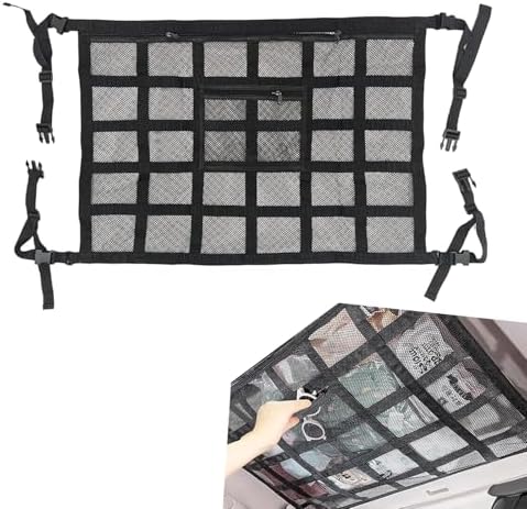 Car Ceiling Cargo Net Pocket, Universal Heavy Duty Automotive Roof Storage by Unknown