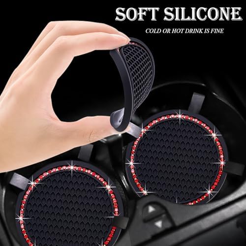 2PCS Bling Cup Holder Coaster, 2.75 Inch Auto Car Cup Holder Insert Coasters - Image 4