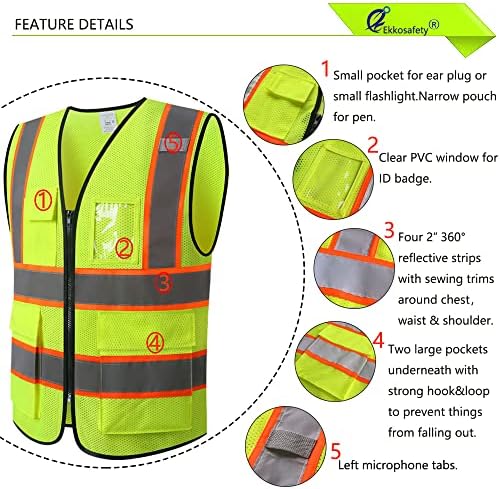 Reflective Mesh Safety Vest for Men Women - Image 3