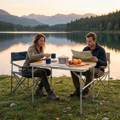 3ft Aluminum Folding Table, Portable Camping Table - Image 2