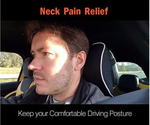 Car Neck Support Pillow for Driving, Car Seat Headrest Pillow Memory Foam - Image 2