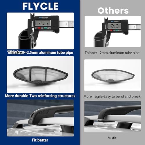 300Lbs Lockable Roof Rack Crossbars Compatible - Image 2