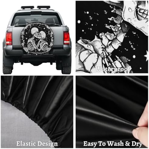 Pink Skull Spare Tire Cover Dust-Proof Wheel Protector - Image 4