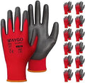 KAYGO Safety Work Gloves for Men Women, PU Coated Palm & Fingers by KAYGO