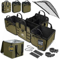 5-Section Extra Large Heavy Duty Trunk Organizer, Military Green by DURABLEZ