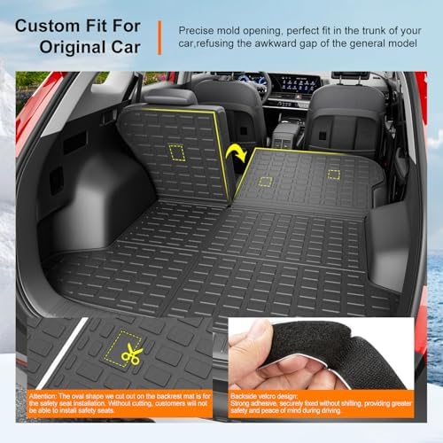 powoq Cargo Mat with Backrest Mats Compatible with 2023-2026 Kia Sportage - Image 2