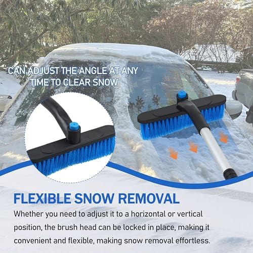 Car Snow Brush Ice Scraper, 32in Extendable, Windshield - Image 6