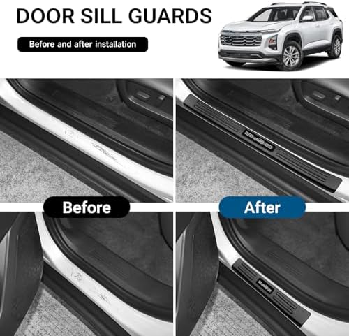 4PCS Door Sill Protector for Chevy Equinox 2025 2026 Accessories Matte Black - Image 2