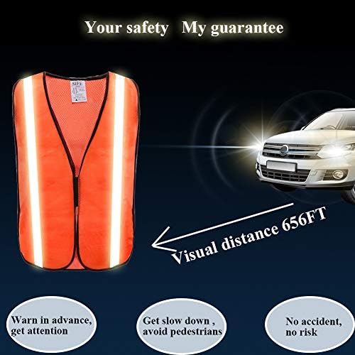 SIFE 10 Pack High Visibility Reflective Safety Vest, Made from Breathable and - Image 5