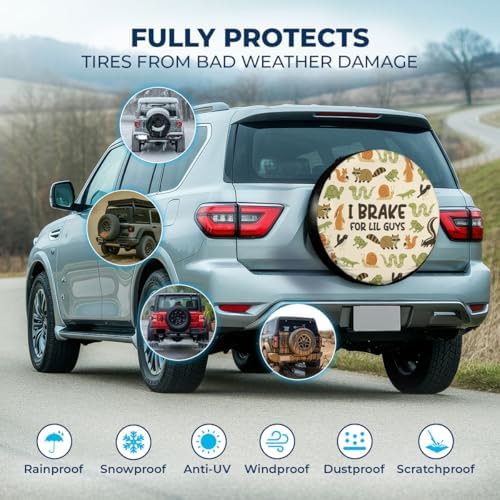 GENANY Small Animal Quote Thick PVC Leather Spare Tire Cover Size 15 - Image 3