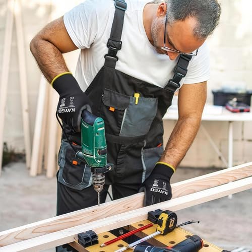 KAYGO Safety Work Gloves for Men Women, PU Coated Palm & Fingers - Image 6