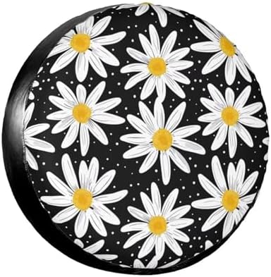 Daisy Cute Spare Tire Cover Weatherproof Wheel Protectors Hippie Bohemian by MAGIFUN
