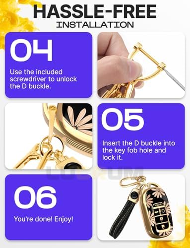 Lucrum Compatible with Honda Key Fob Cover & Keychain - Image 7