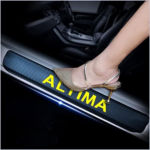 4Pcs Car Door Sill Protector for Nissan Altima, Carbon Fiber Anti-Scratch Guard by Unknown