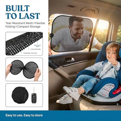 2PCS Car Side Window Shade - Image 3