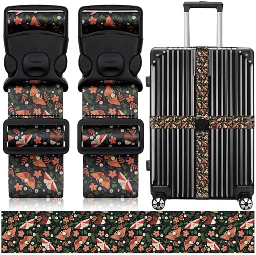 2 Pack Luggage Straps for Suitcases, Adjustable Travel Belt by ZHOMA