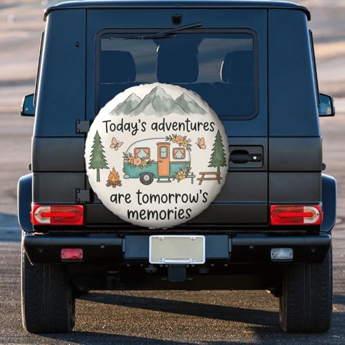 Retro Camper Spare Tire Cover SUV Trailer Truck RV 14 Inch - Image 3