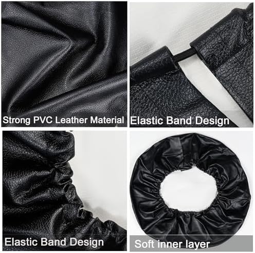 PVC Leather Spare Tire Covers for Trailers, Funny Raccoon Rock Flag USA Wheel - Image 2