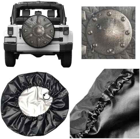 Spare Tire Covers for Trailers, Round Shield Scales Wheel Protectors Dust-Proof - Image 5