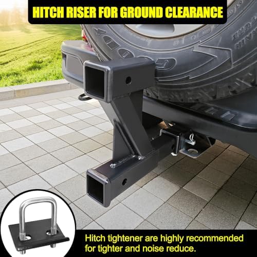 KAIRAY Double Hitch Receiver, 2 inch Trailer Dual Hitch Extension Riser - Image 6