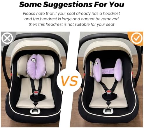Baby Car Seat Head Neck Support, Portable U-Shape Travel Pillow - Image 5