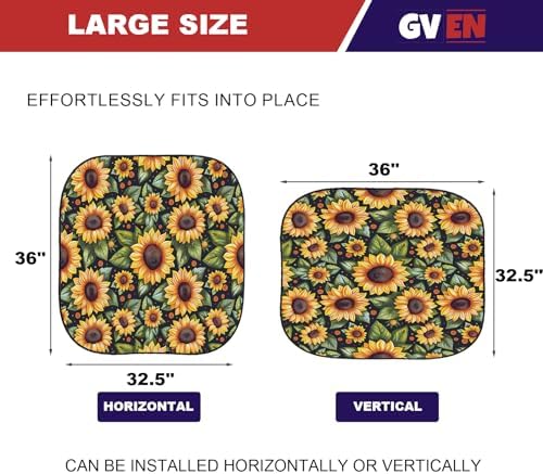 GVEN Windshield Sun Shade Car Sunshade Truck Accessories Large-Size Front - Image 2