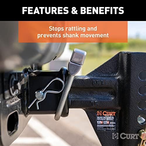 CURT 22320 No-Tool Anti-Rattle Hitch Clamp Tightener - Image 4