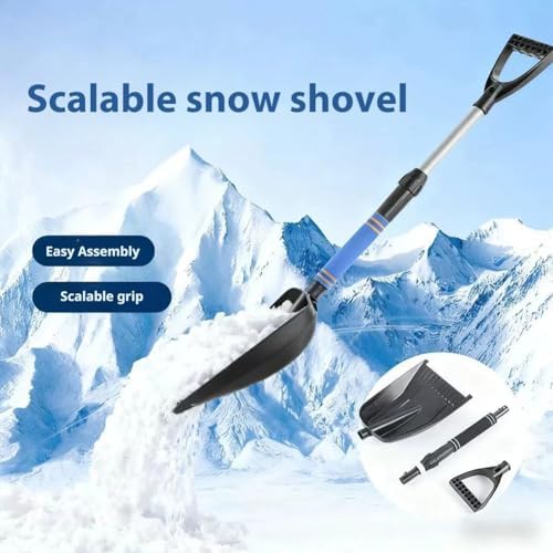Snow Shovel for Car and Driveway, 34 Inch Foldable Lightweight Ice Scraper - Image 6