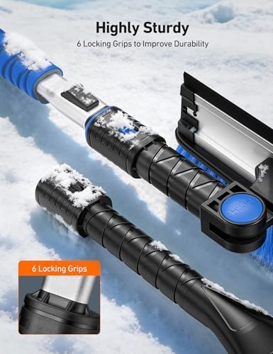 AstroAI 47" Extendable 3-in-1 Snow Brush & Ice Scrapers - Image 5