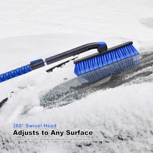 SEAAES 48 Inch Extendable Snow Brush, Windshield Ice Scraper - Image 6