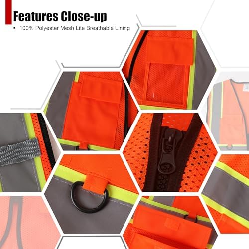 Safety Vest for Men Women Hi Vis Vest - Image 3