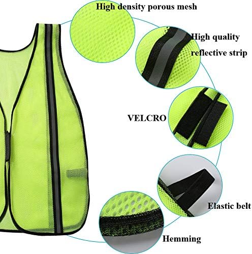 SIFE 10 Pack High Visibility Reflective Safety Vest, Made from Breathable and - Image 3