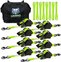 Retractable Ratchet Straps, 1 Inch x 12 Feet Heavy Duty Tie Downs, 1760lb Break by Umiro