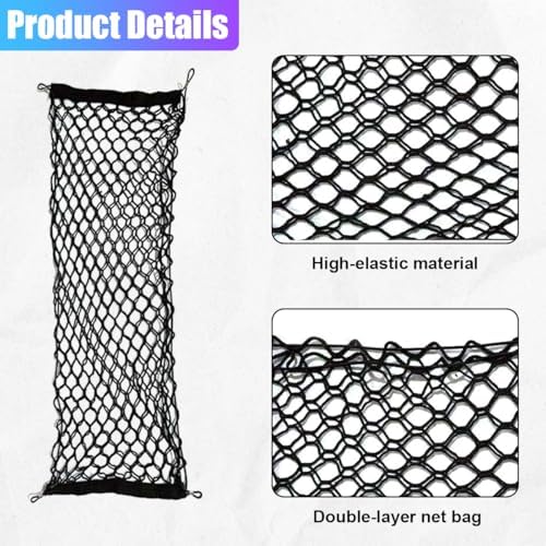 ZIMISI Car Cargo Net, Elastic Stretchable Car Trunk Cargo Storage Net - Image 3