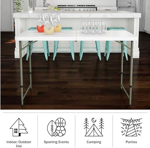 Lavish Home Indoor & Outdoor Portable Folding Table - Image 5