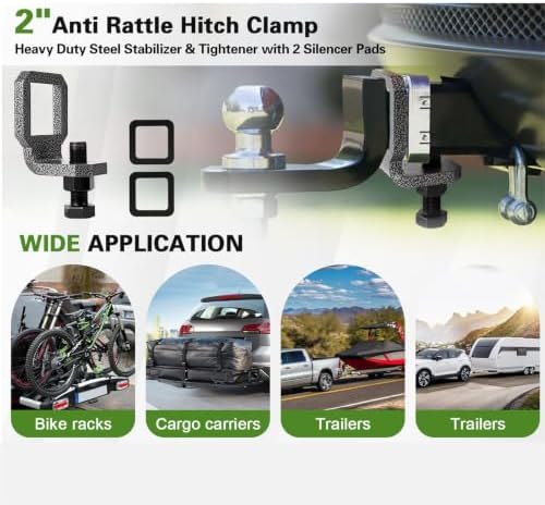 Luocute 2 Inch Hitch Anti Rattle Stabilizer, Clamp - Image 4