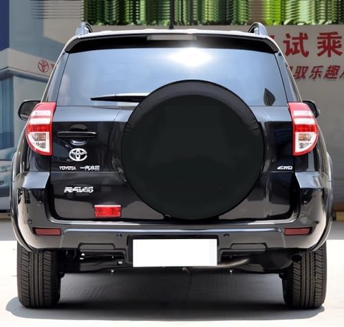 Spare Tire Wheel Cover PU Leather Black - Image 7