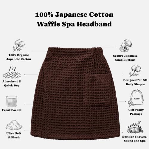 Luxury Organic Japanese Cotton Waffle Body Towel Wrap - Image 2